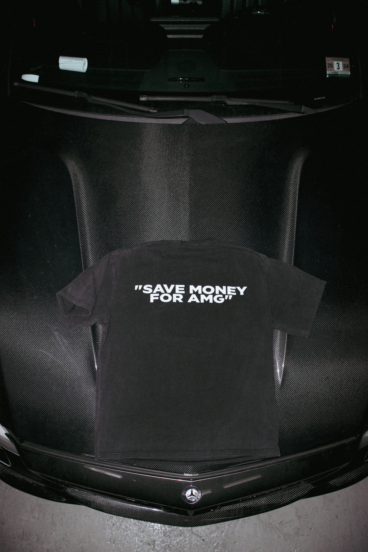 "SAVE MONEY FOR AMG" Black Tee